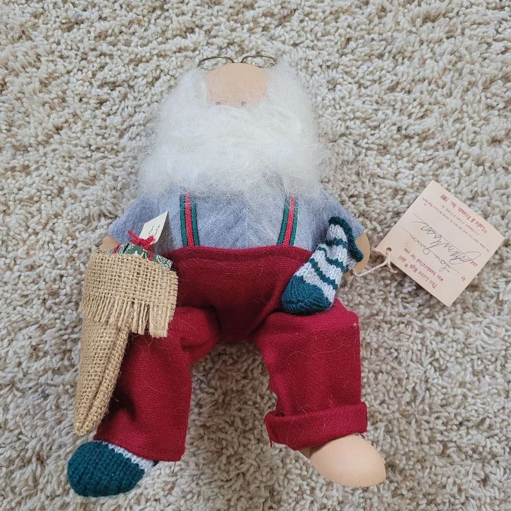 Lizzie High Vintage Collectible Wooden Santa & Mrs. Clause Christmas Decoration